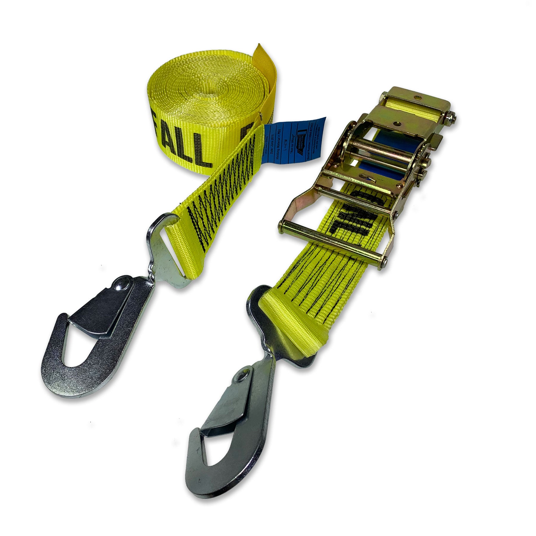 Fall Protection Ratchet Strap with Snap Hooks - 15 Metre Length –