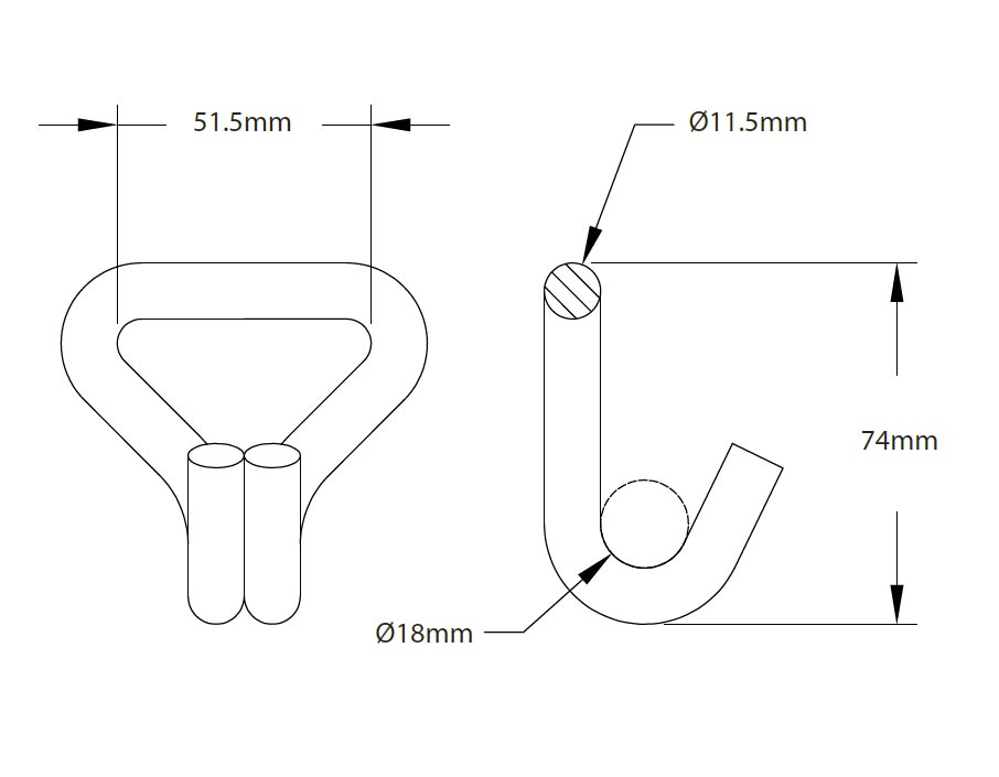 180 Pieces 50mm 5000kg ERGO Ratchet Strap Claw Hooks - 10 METRES (1 Pallet) - ukratchetstraps.com